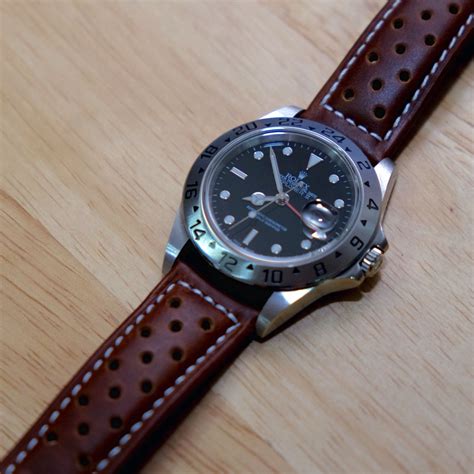 leather strap for rolex explorer 2|rolex explorer 2 strap size.